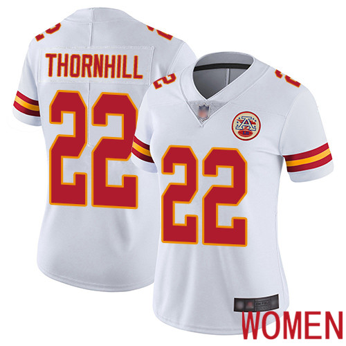 Women Kansas City Chiefs 22 Thornhill Juan White Vapor Untouchable Limited Player Football Nike NFL Jersey